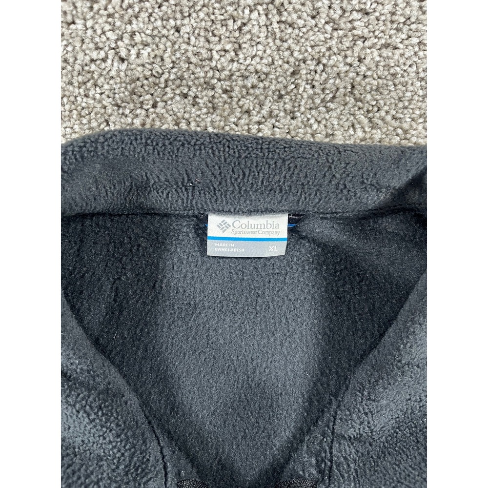 Columbia Mens Fleece Vest Charcoal Gray Full Zip Sleeveless Jacket XL RN69724 - Picture 2 of 6